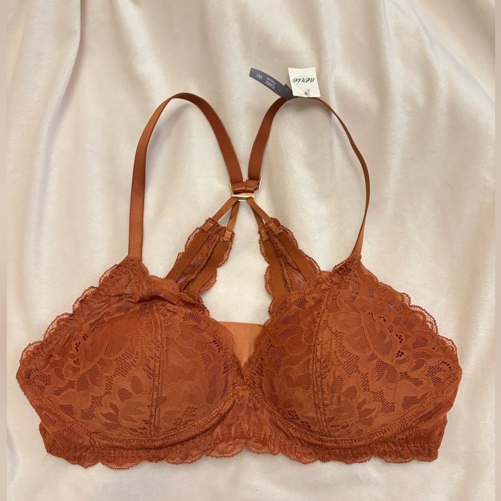 Aerie Lace Bralette in Warm Rust
